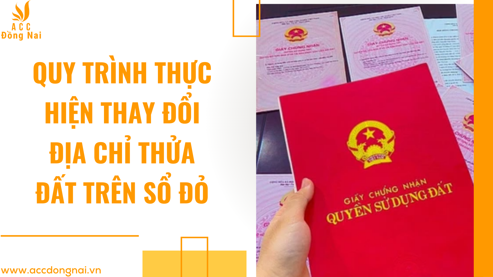 Quy trình thực hiện thay đổi địa chỉ thửa đất trên sổ đỏ