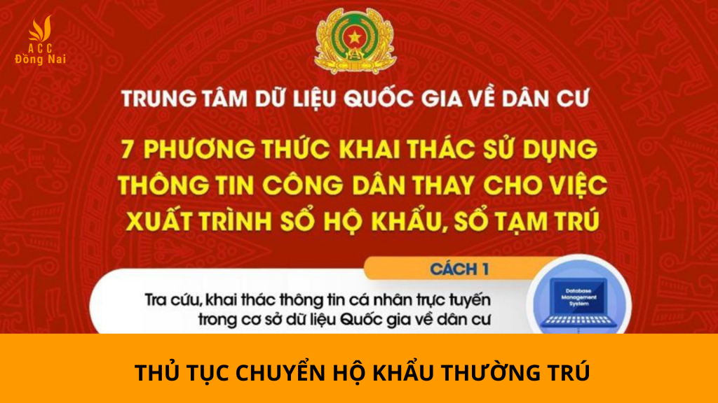 Thủ tục chuyển hộ khẩu thường trú