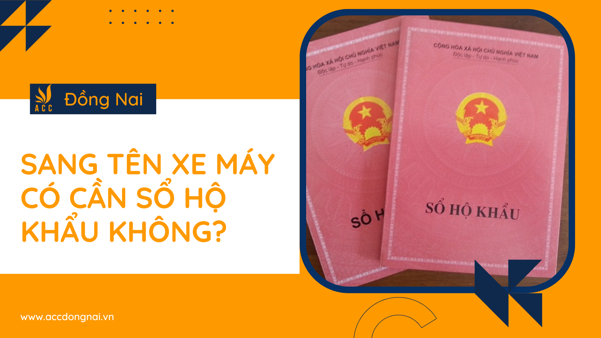 Sang tên xe máy có cần sổ hộ khẩu không?