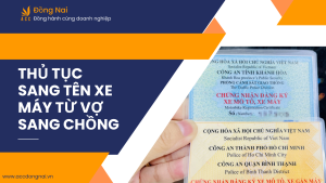 Thủ tục sang tên xe máy từ vợ sang chồng