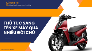 Thủ tục sang tên xe máy qua nhiều đời chủ