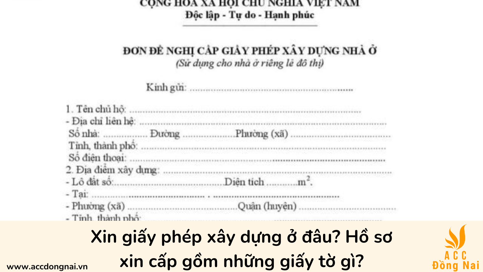 Xin giấy phép xây dựng ở đâu? Hồ sơ xin cấp gồm những giấy tờ gì?