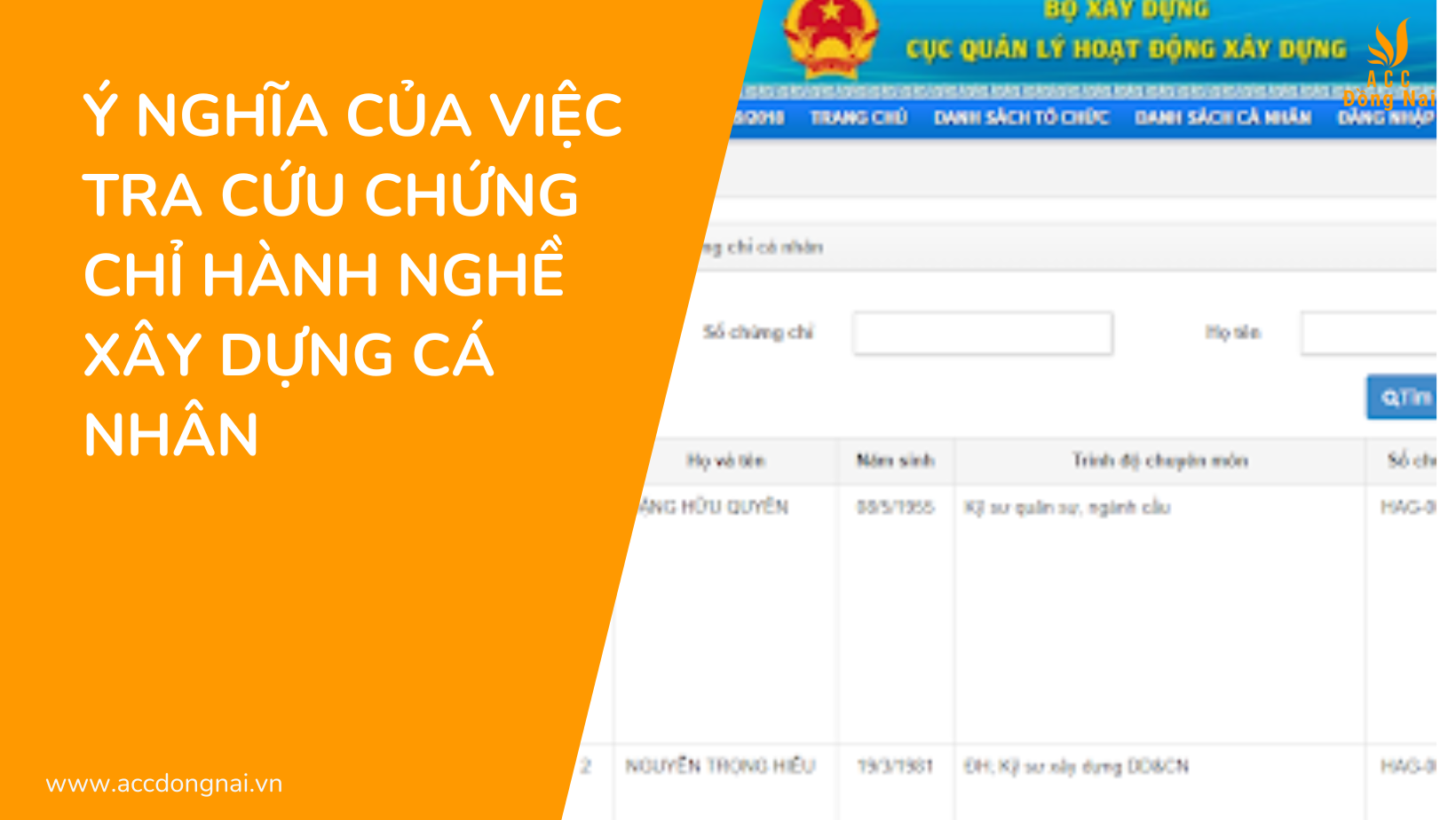 Ý Nghĩa Của Việc Tra Cứu Chứng Chỉ Hành Nghề Xây Dựng Cá Nhân