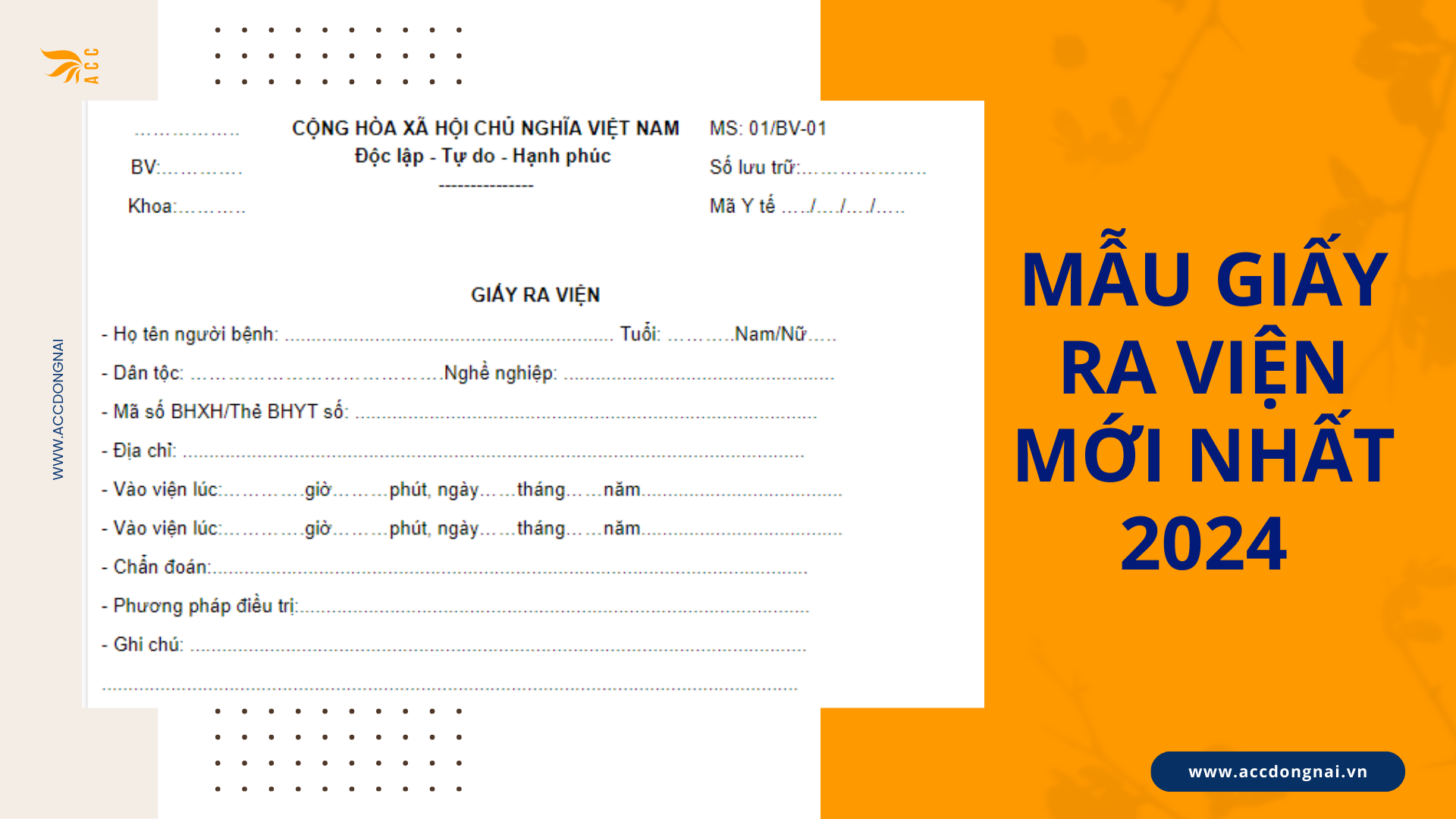 Mẫu giấy ra viện mới nhất 2024