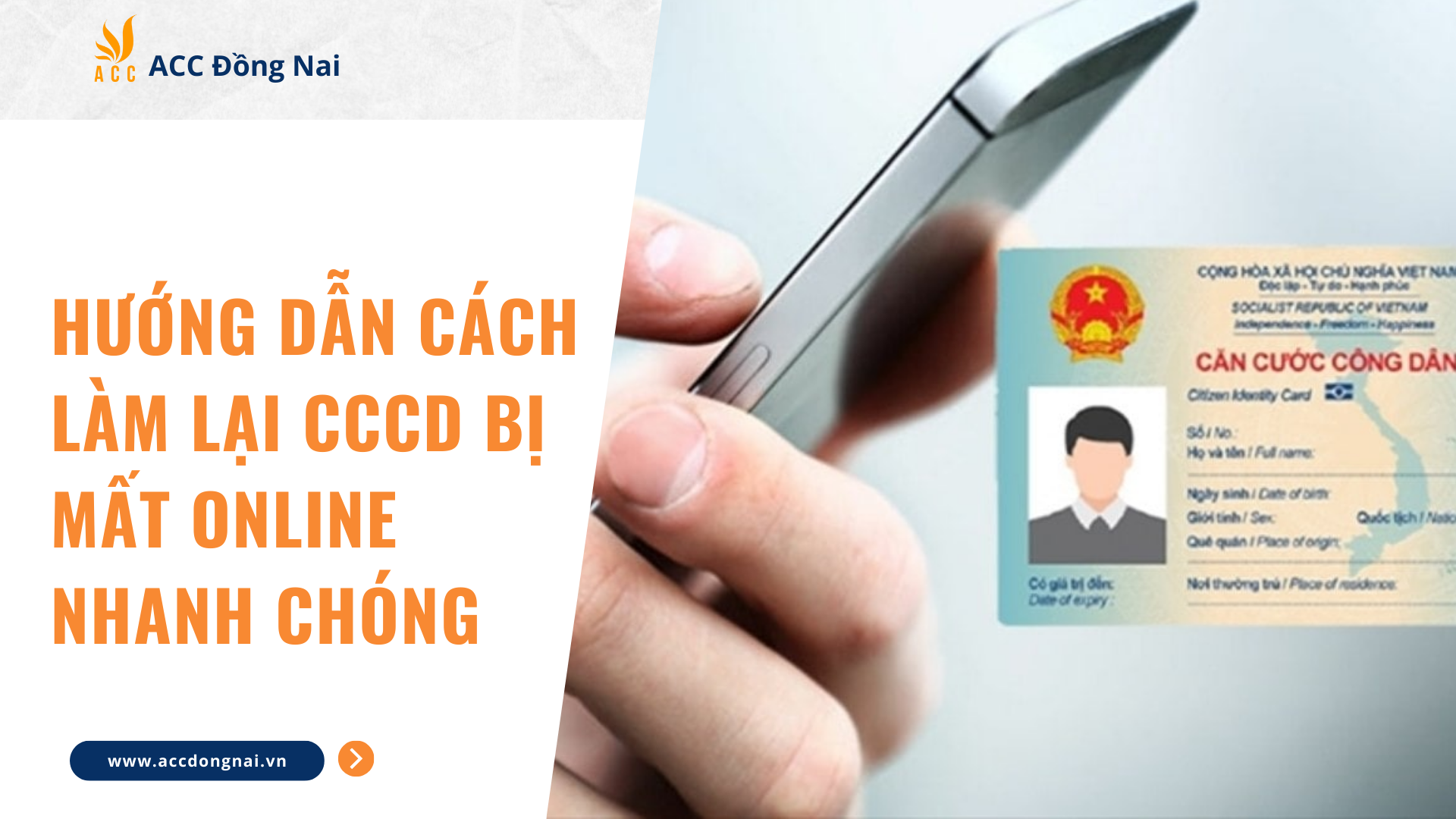 Hướng dẫn cách làm lại CCCD bị mất online nhanh chóng