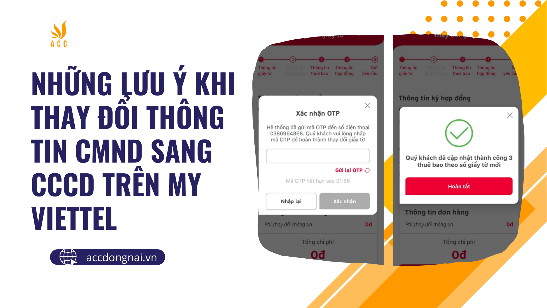 Những lưu ý khi thay đổi thông tin CMND sang CCCD trên My Viettel