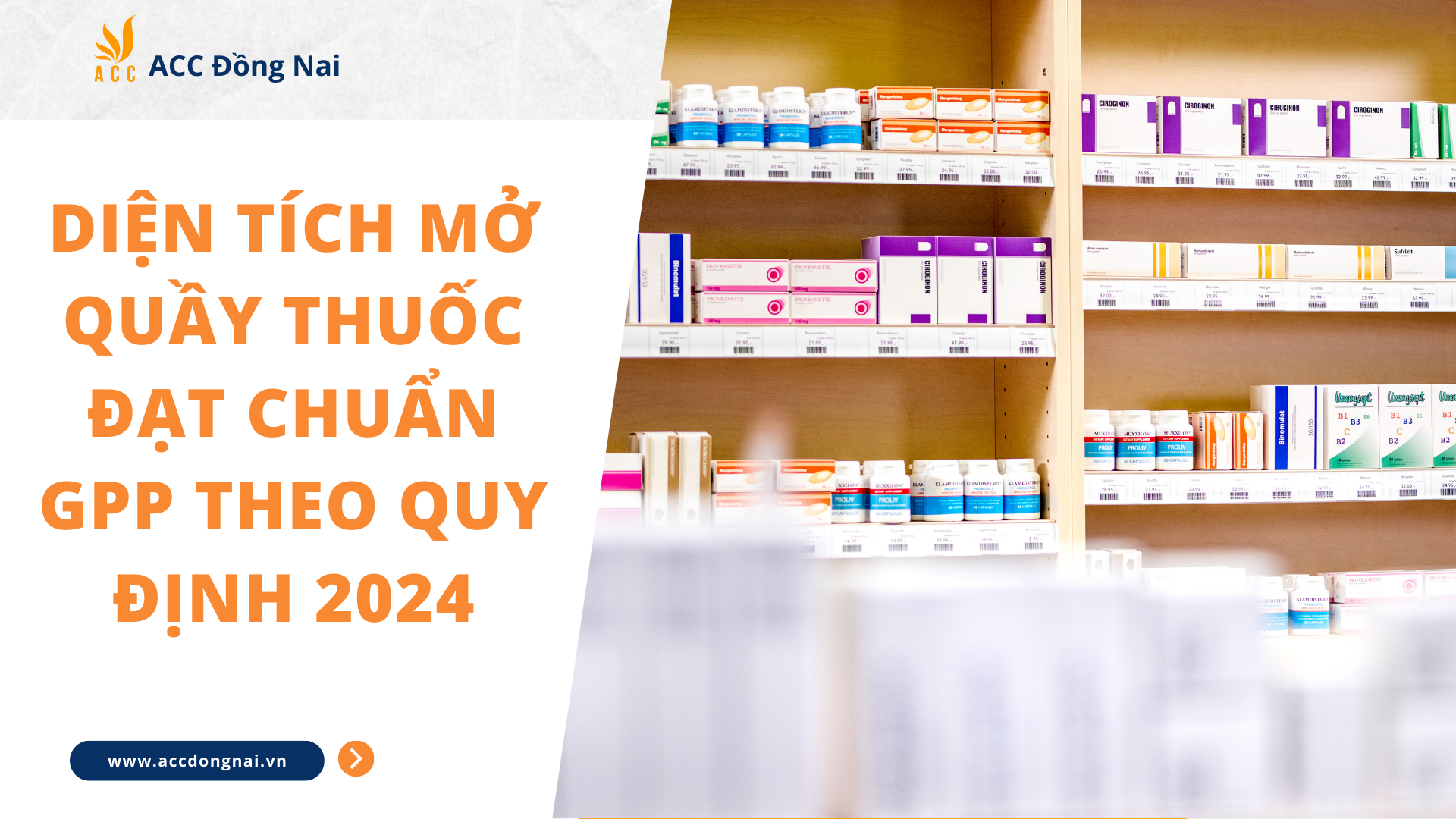 Diện tích mở quầy thuốc đạt chuẩn GPP theo quy định 2024