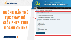 Hướng dẫn thủ tục thay đổi giấy phép kinh doanh online