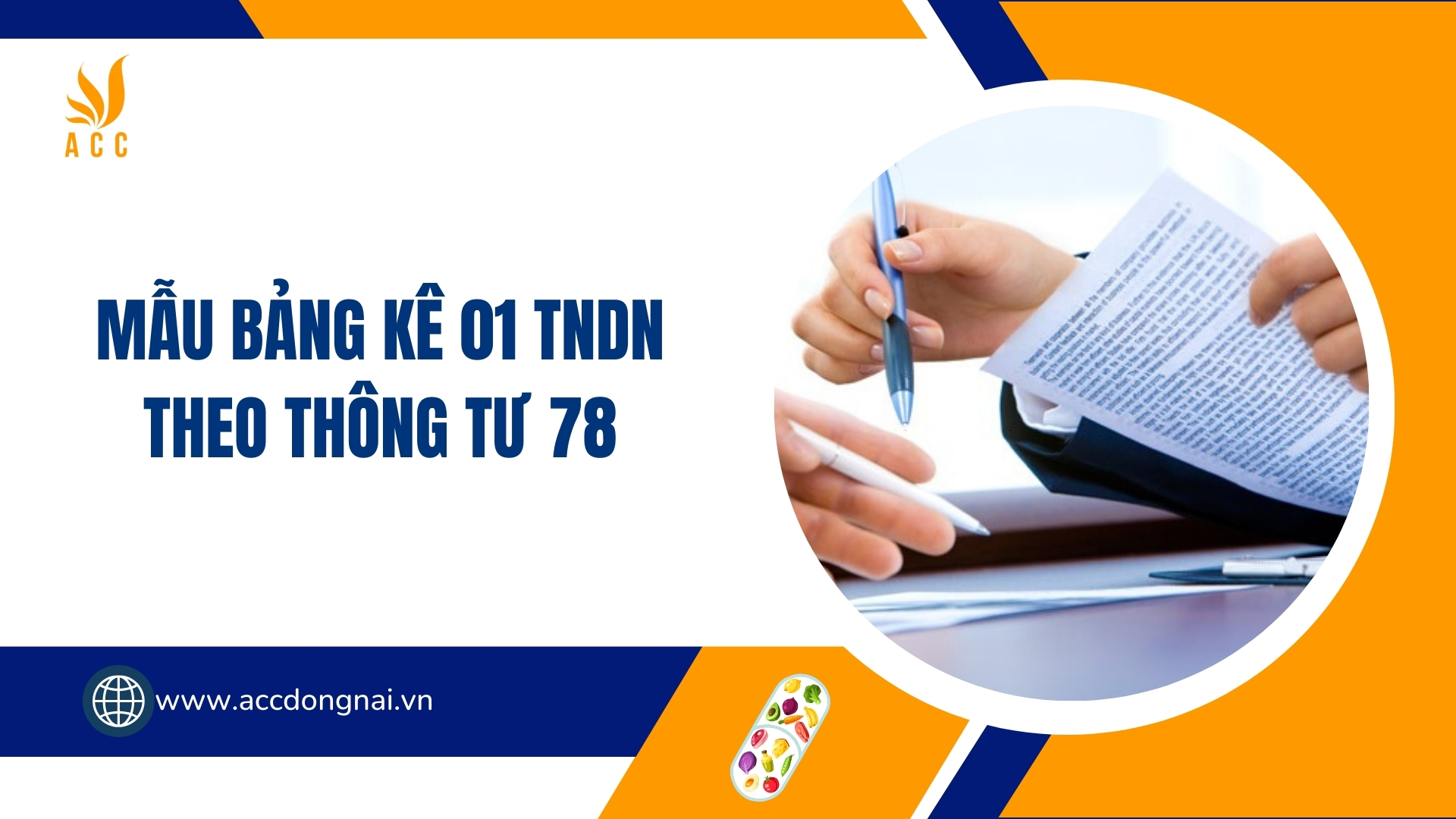 Mẫu bảng kê 01 TNDN theo thông tư 78