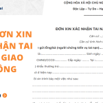 Mẫu đơn xin xác nhận tai nạn giao thông