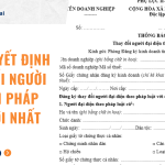 Mẫu quyết định thay đổi người đại diện pháp luật mới nhất