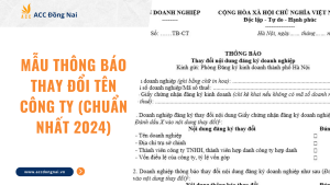 Mẫu thông báo thay đổi tên công ty (Chuẩn nhất 2024)