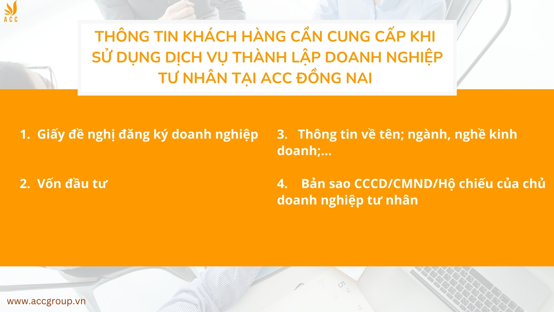 Hồ sơ khách hàng cần cung cấp