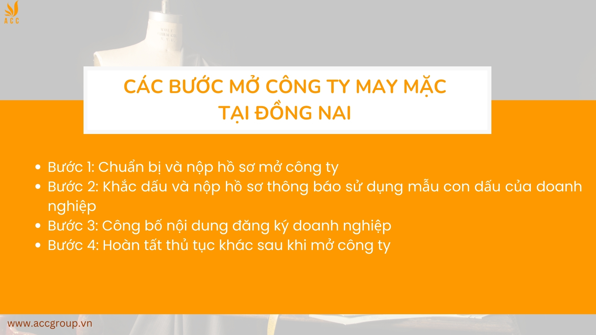 Các bước mở công ty may mặc tại Đồng Nai 