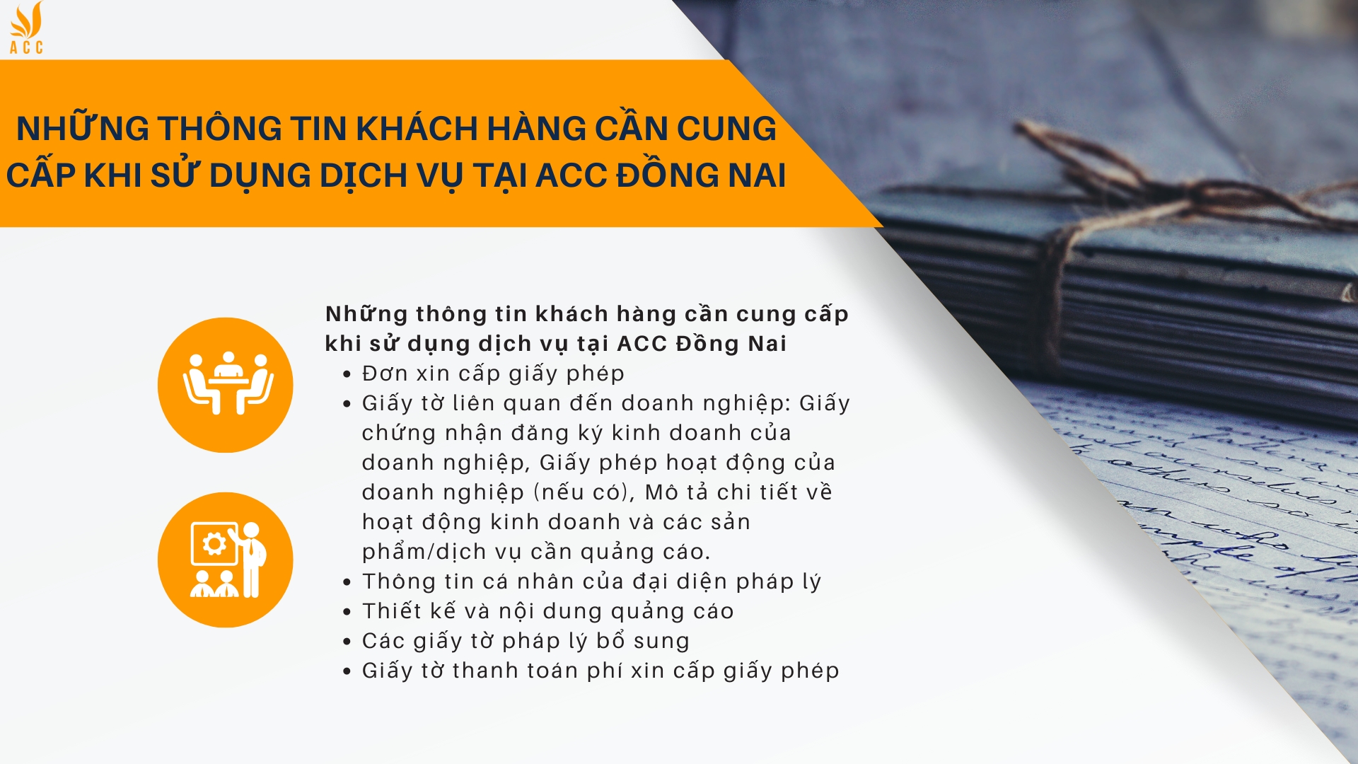 Những thông tin khách hàng cần cung cấp khi sử dụng dịch vụ tại ACC Đồng Nai