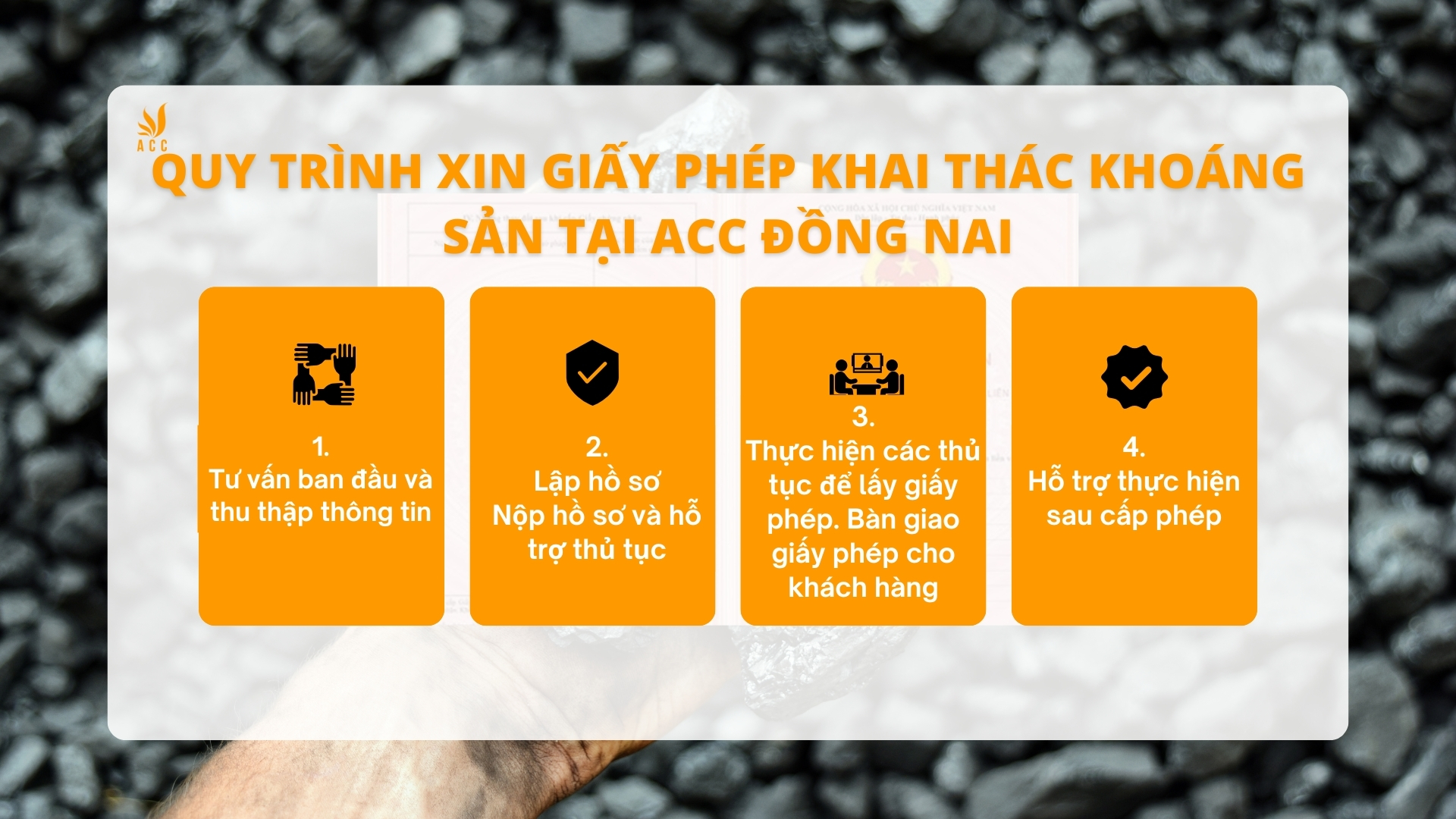 Quy trình xin giấy phép khai thác khoáng sản tại ACC Đồng Nai