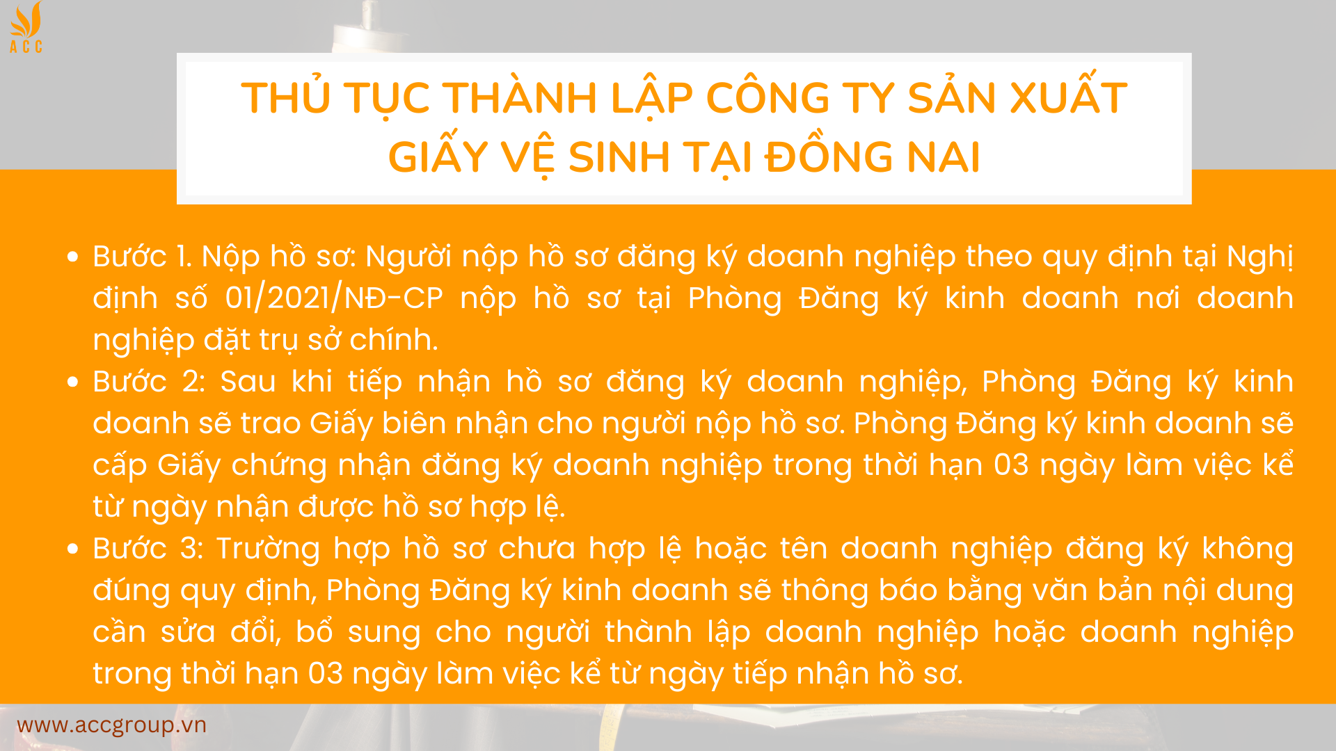 Thủ tục thành lập công ty sản xuất giấy vệ sinh tại Đồng Nai