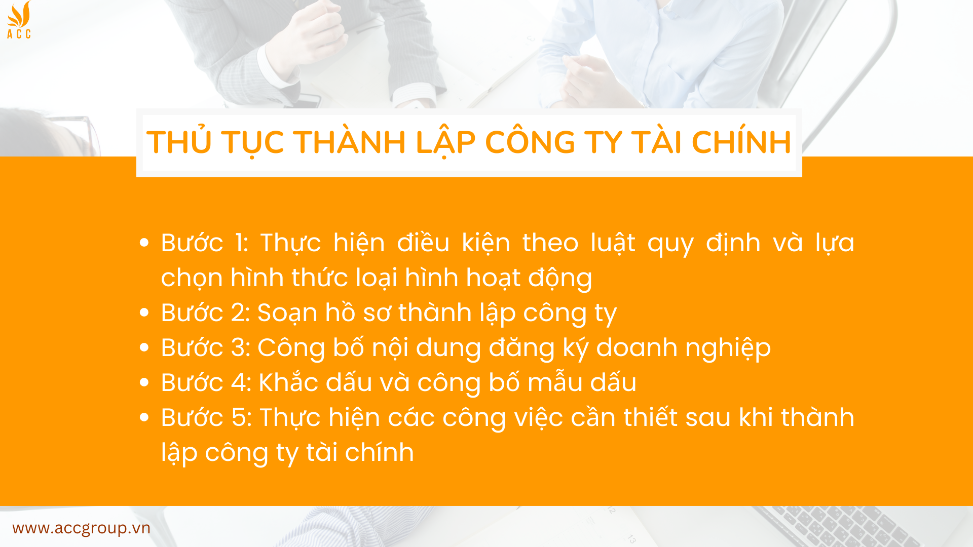 Thủ tục thành lập công ty tài chính