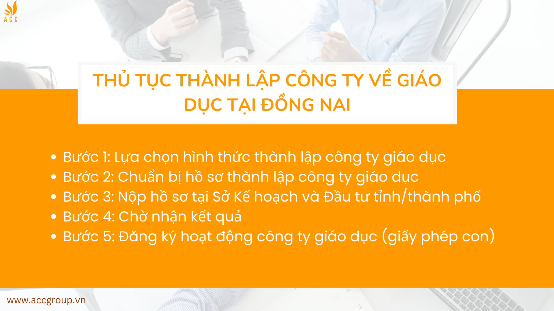 Thủ tục thành lập công ty về giáo dục tại Đồng Nai