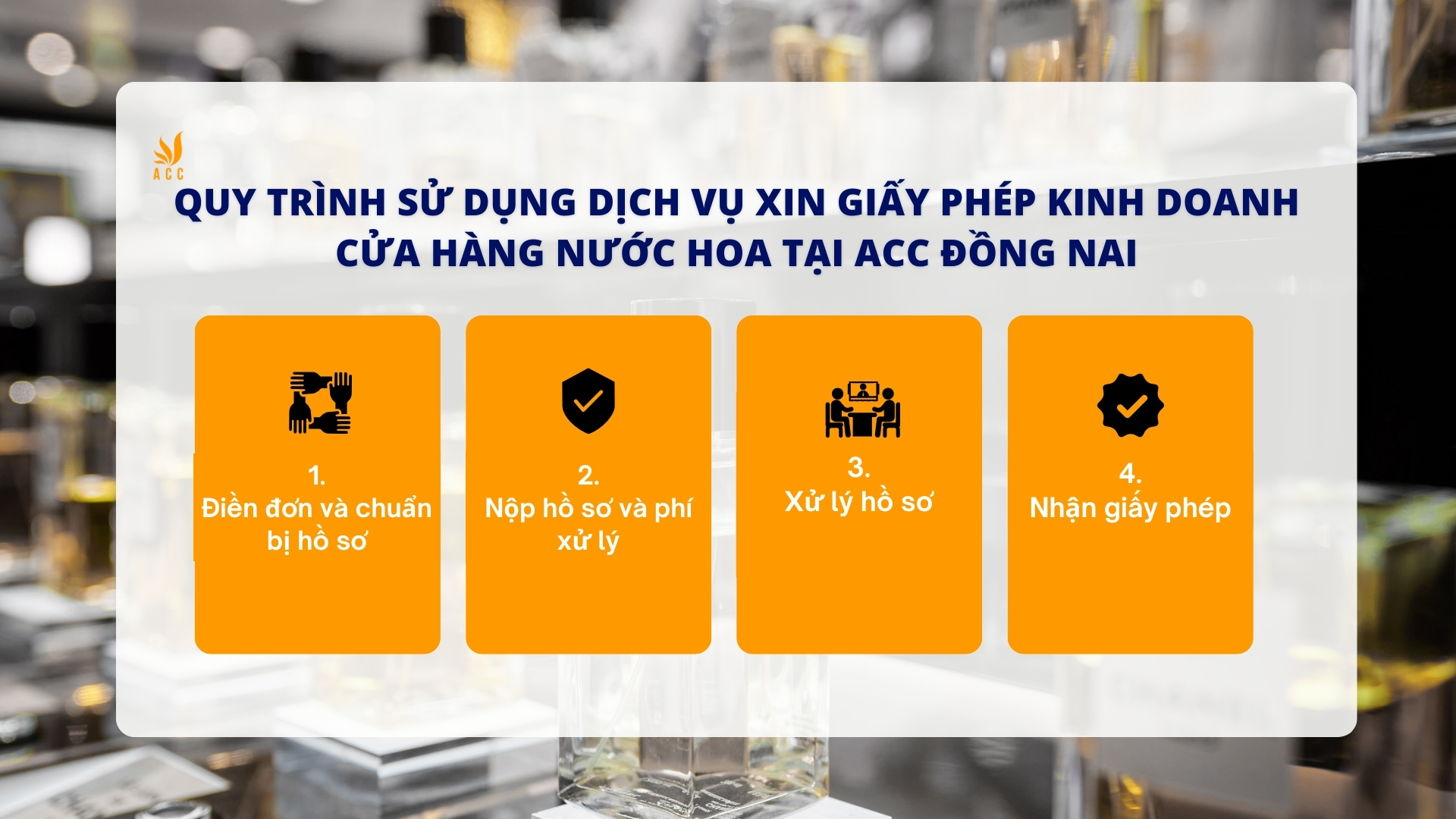 Quy trình sử dụng dịch vụ xin giấy phép kinh doanh cửa hàng nước hoa tại ACC Đồng Nai