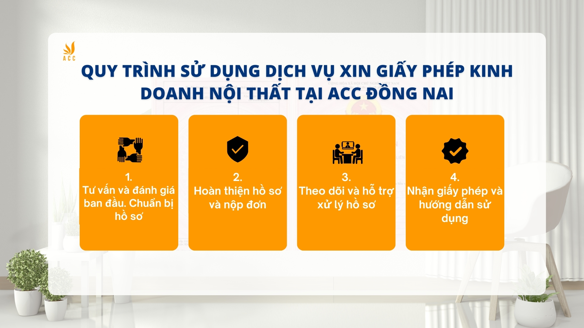 Quy trình sử dụng dịch vụ xin giấy phép kinh doanh nội thất tại ACC Đồng Nai