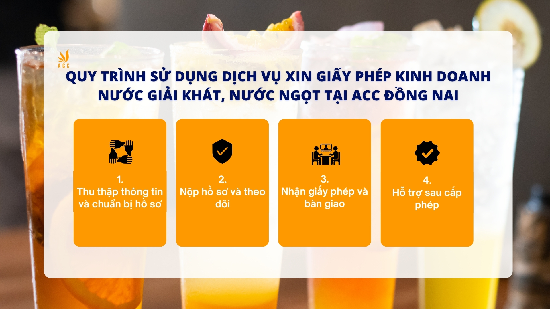 Quy trình sử dụng dịch vụ xin giấy phép kinh doanh nước giải khát, nước ngọt tại ACC Đồng Nai