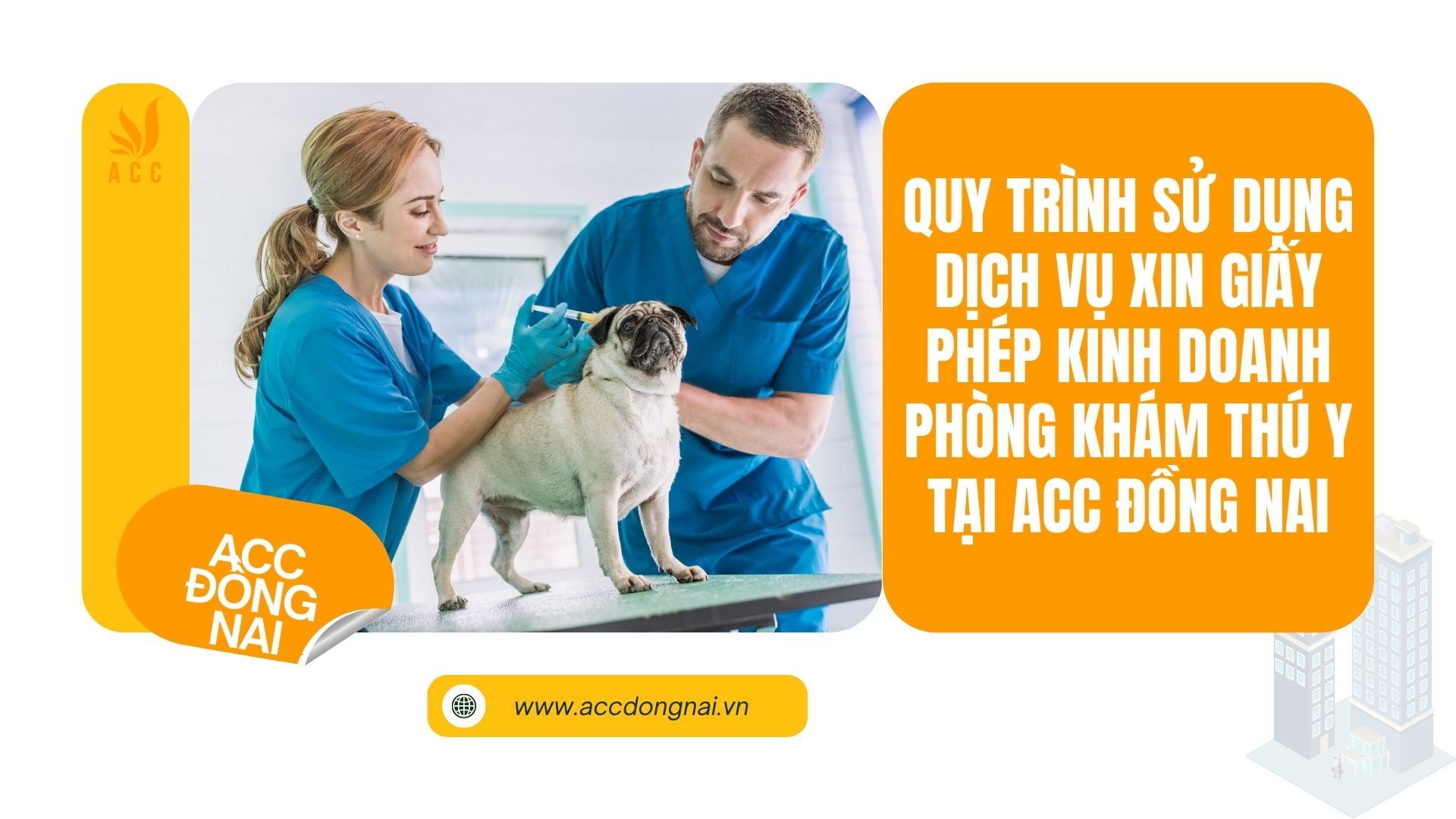 Quy trình sử dụng dịch vụ xin giấy phép kinh doanh phòng khám thú y tại ACC Đồng Nai