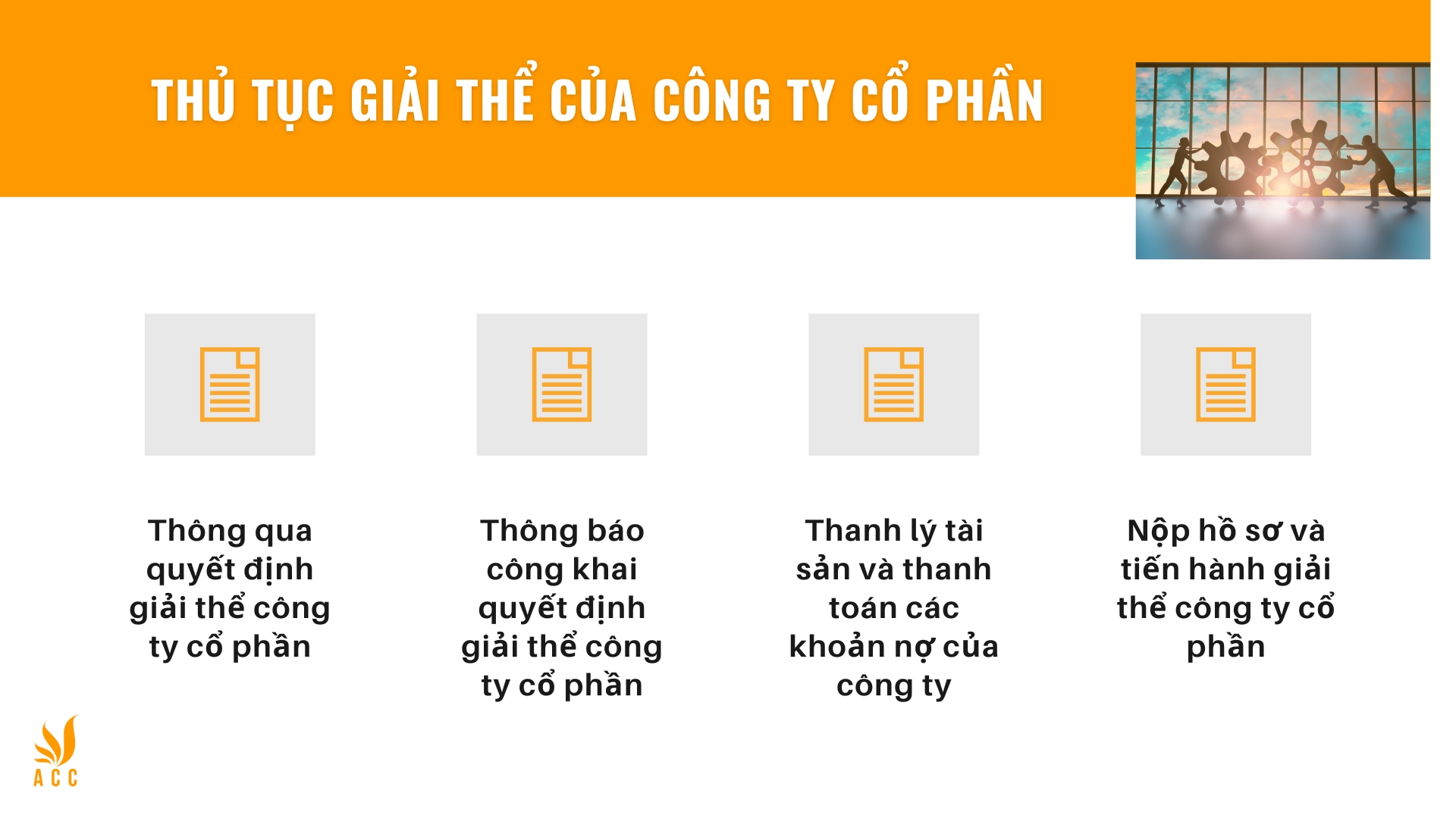 Thủ tục giải thể của công ty cổ phần