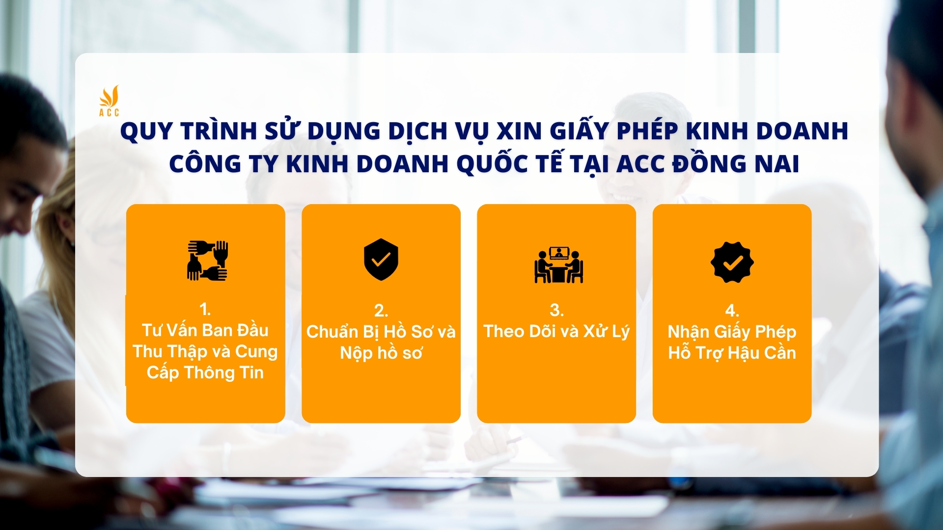 Quy trình sử dụng dịch vụ xin giấy phép kinh doanh công ty kinh doanh quốc tế tại ACC Đồng Nai