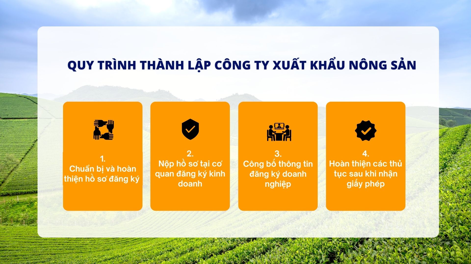 Quy trình thành lập công ty xuất khẩu nông sản