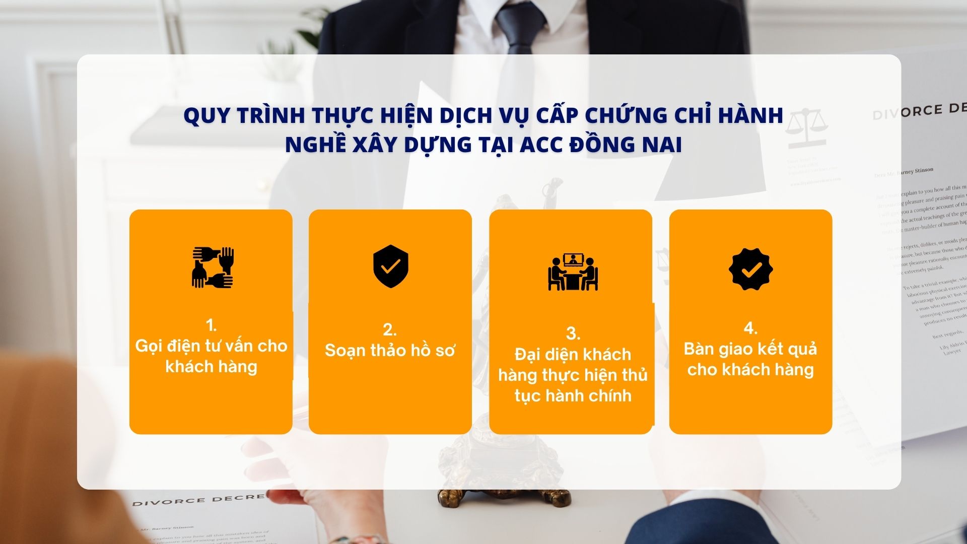 Quy trình thực hiện dịch vụ cấp chứng chỉ hành nghề xây dựng tại ACC Đồng Nai