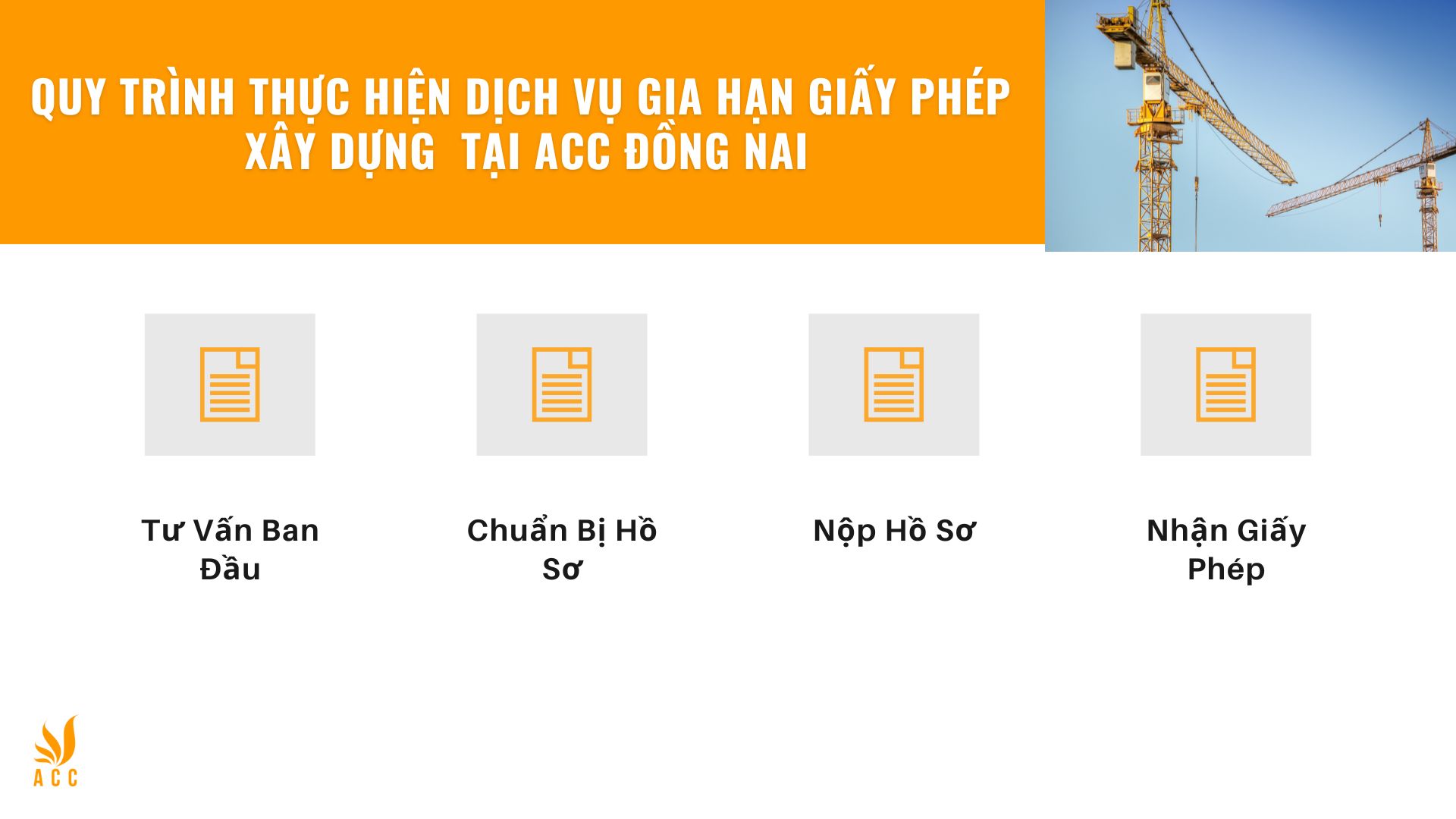 Quy trình thực hiện dịch vụ gia hạn giấy phép xây dựng  tại ACC Đồng Nai