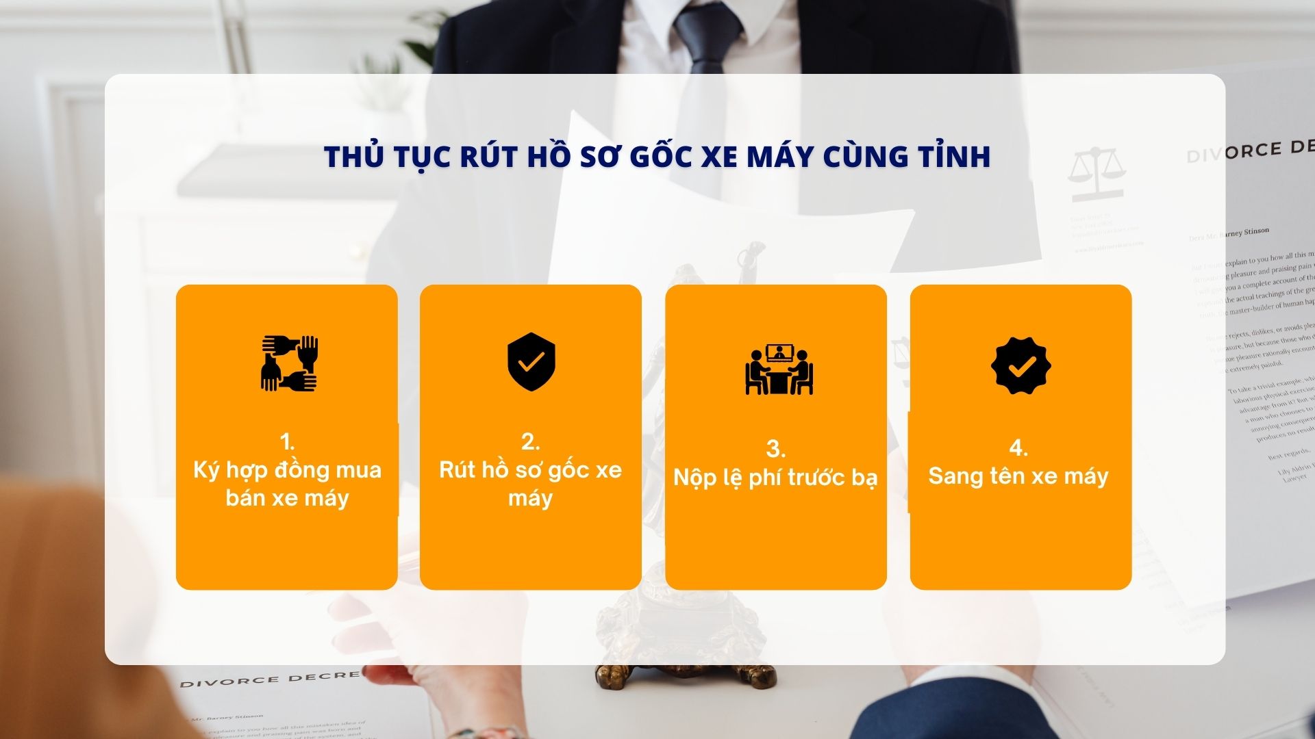 Thủ tục rút hồ sơ gốc xe máy cùng tỉnh