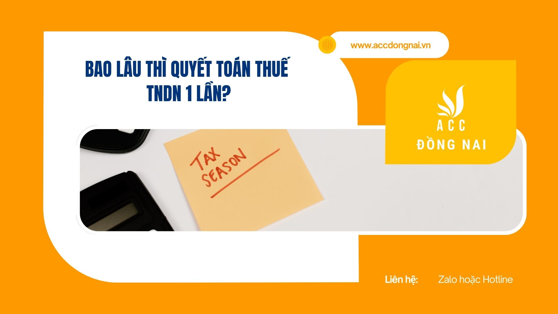 Bao lâu thì quyết toán thuế TNDN 1 lần?