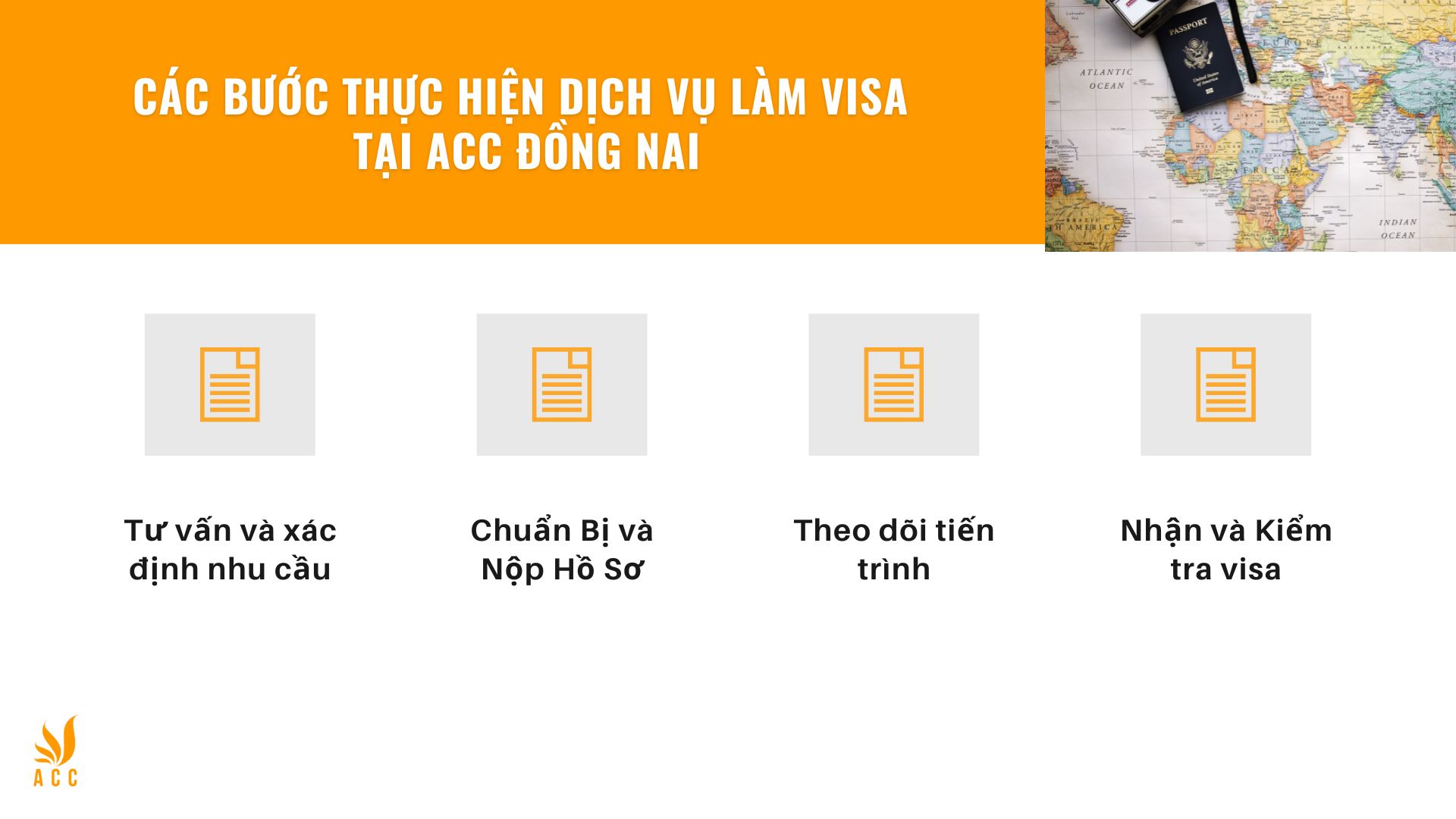 Các bước thực hiện dịch vụ làm Visa tại ACC Đồng Nai