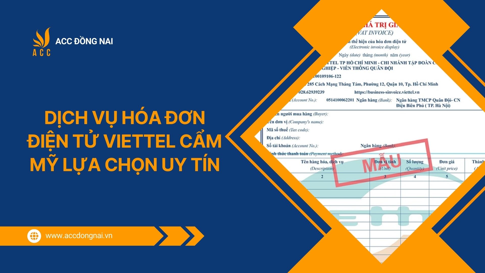 Dịch vụ hóa đơn điện tử Viettel Cẩm Mỹ lựa chọn uy tín