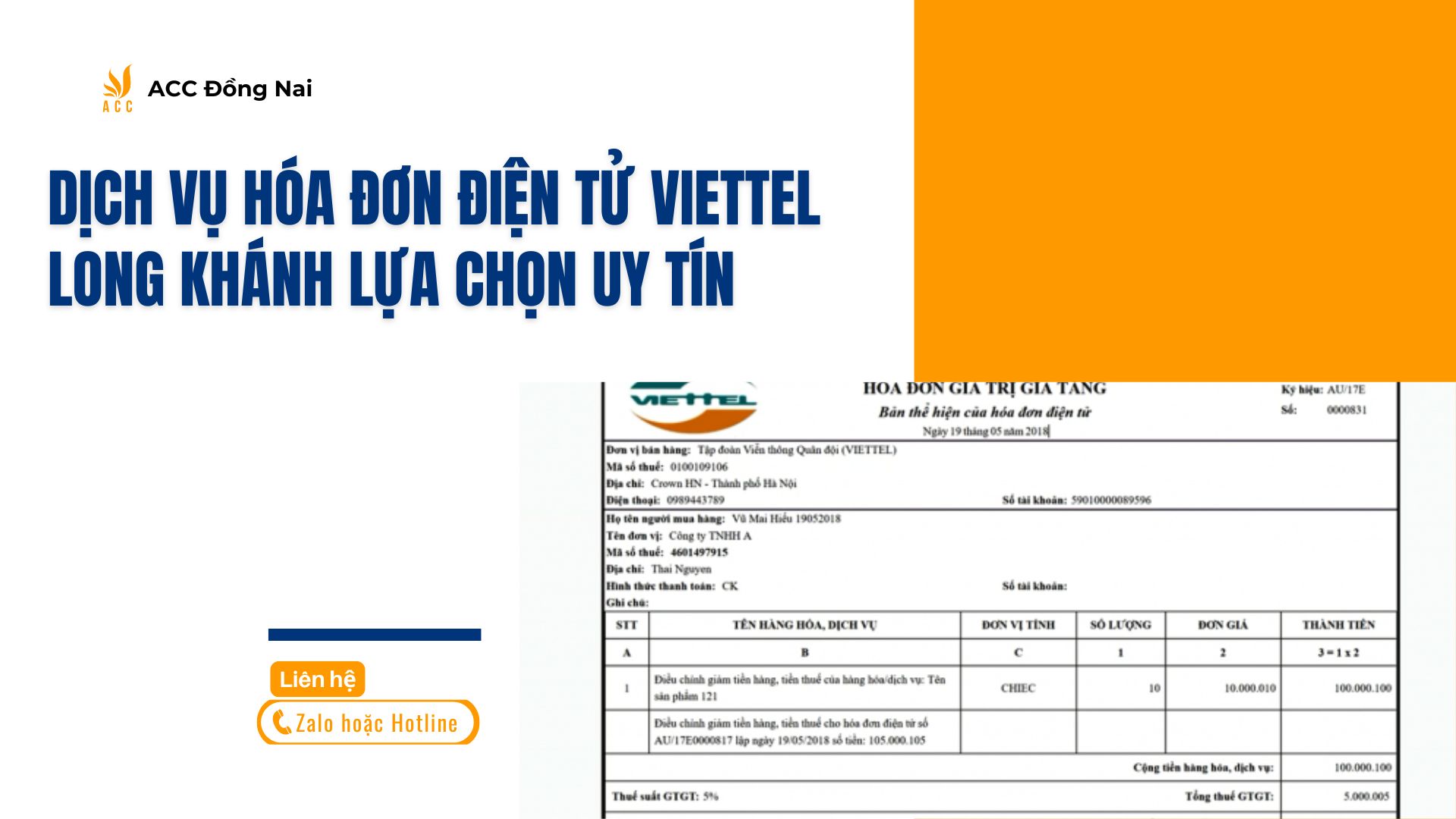 Dịch vụ hóa đơn điện tử Viettel Long Khánh lựa chọn uy tín