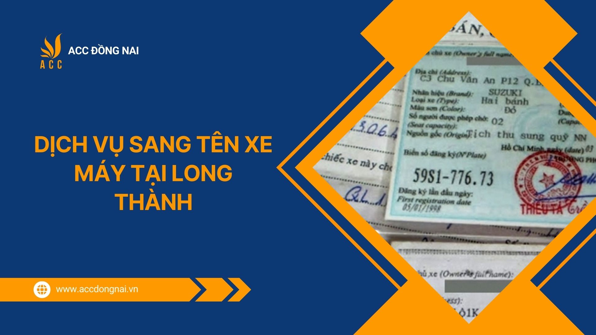 Dịch vụ sang tên xe máy tại Long Thành