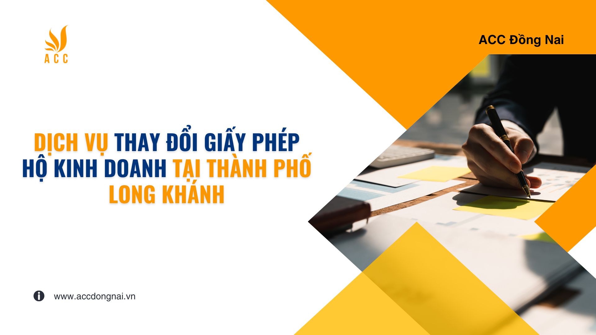 Dịch vụ thay đổi giấy phép hộ kinh doanh tại Thành phố Long Khánh