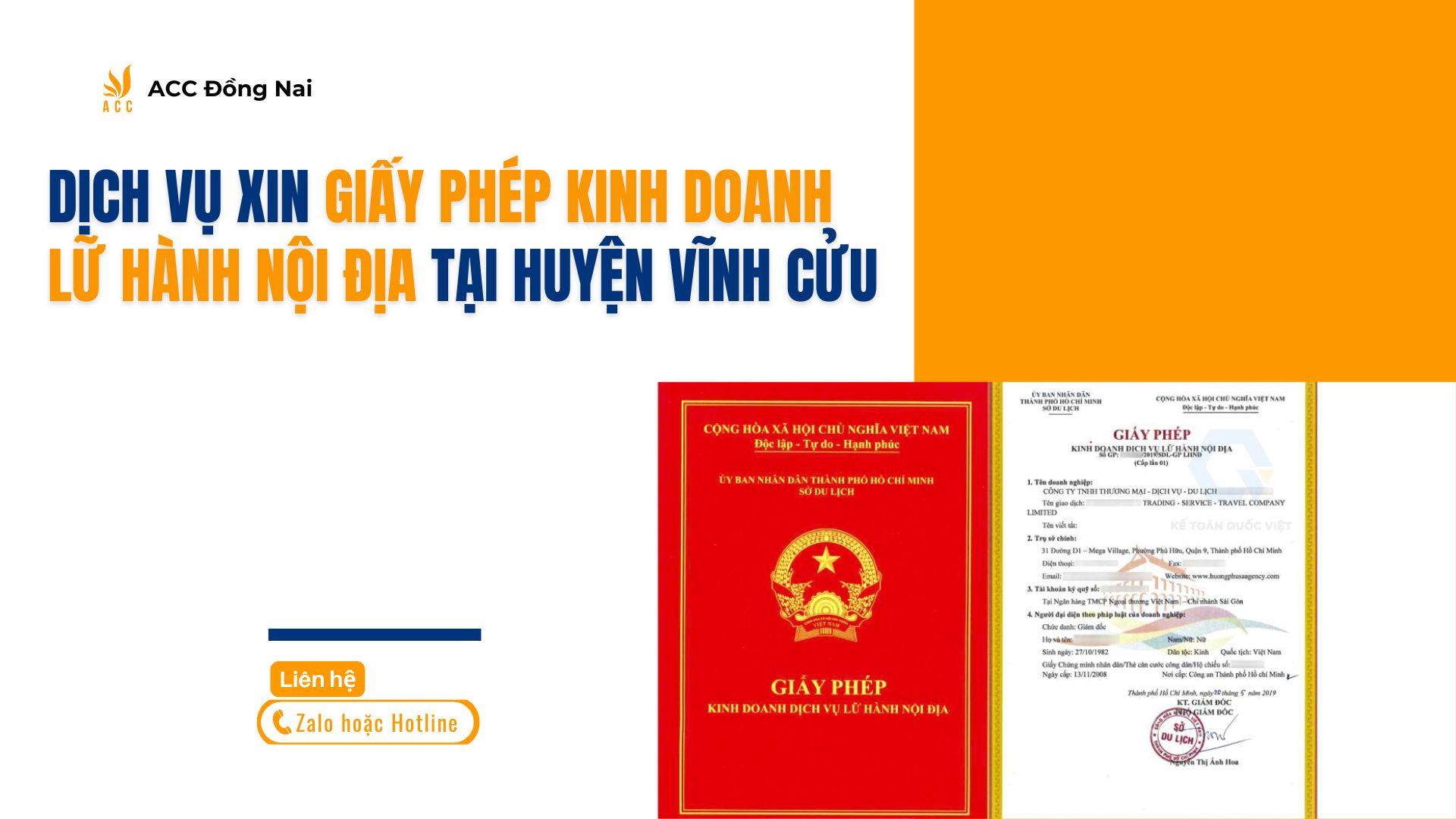 Dịch vụ xin giấy phép kinh doanh lữ hành nội địa tại Huyện Vĩnh Cửu