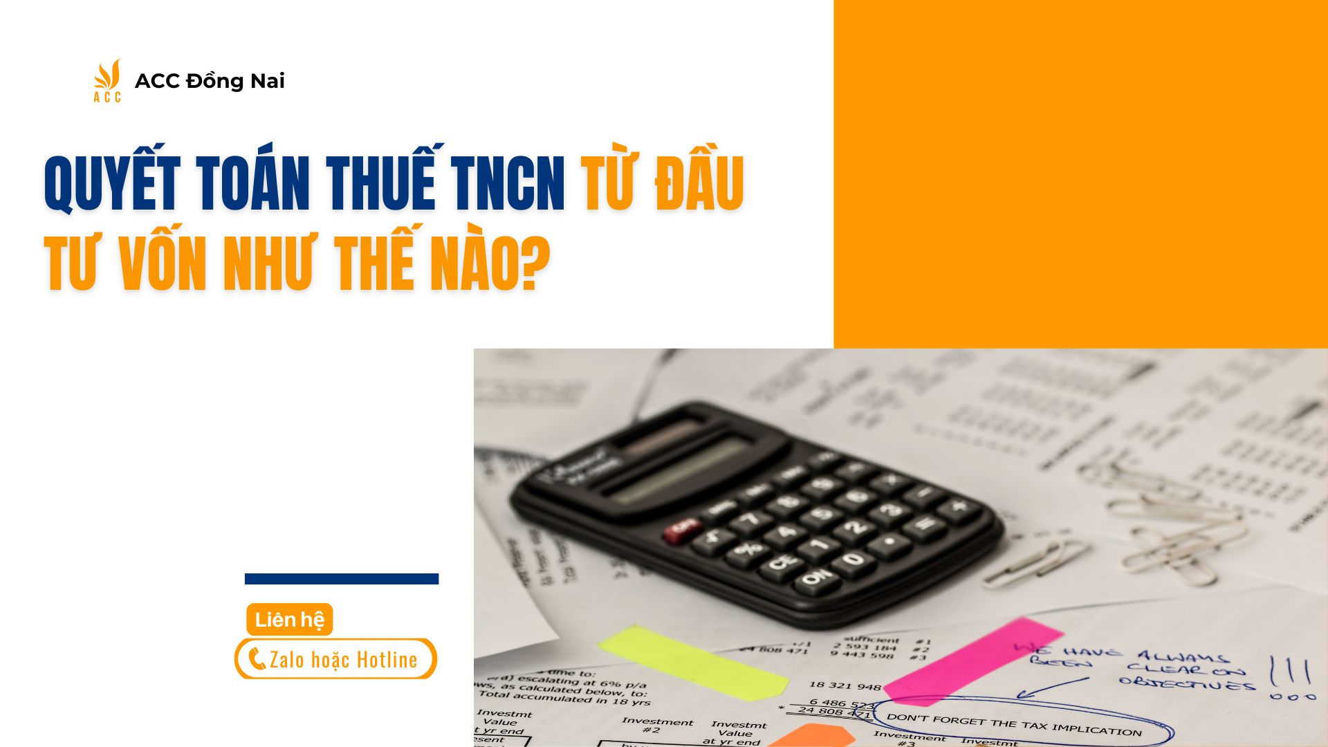 Quyết toán thuế TNCN từ đầu tư vốn như thế nào?