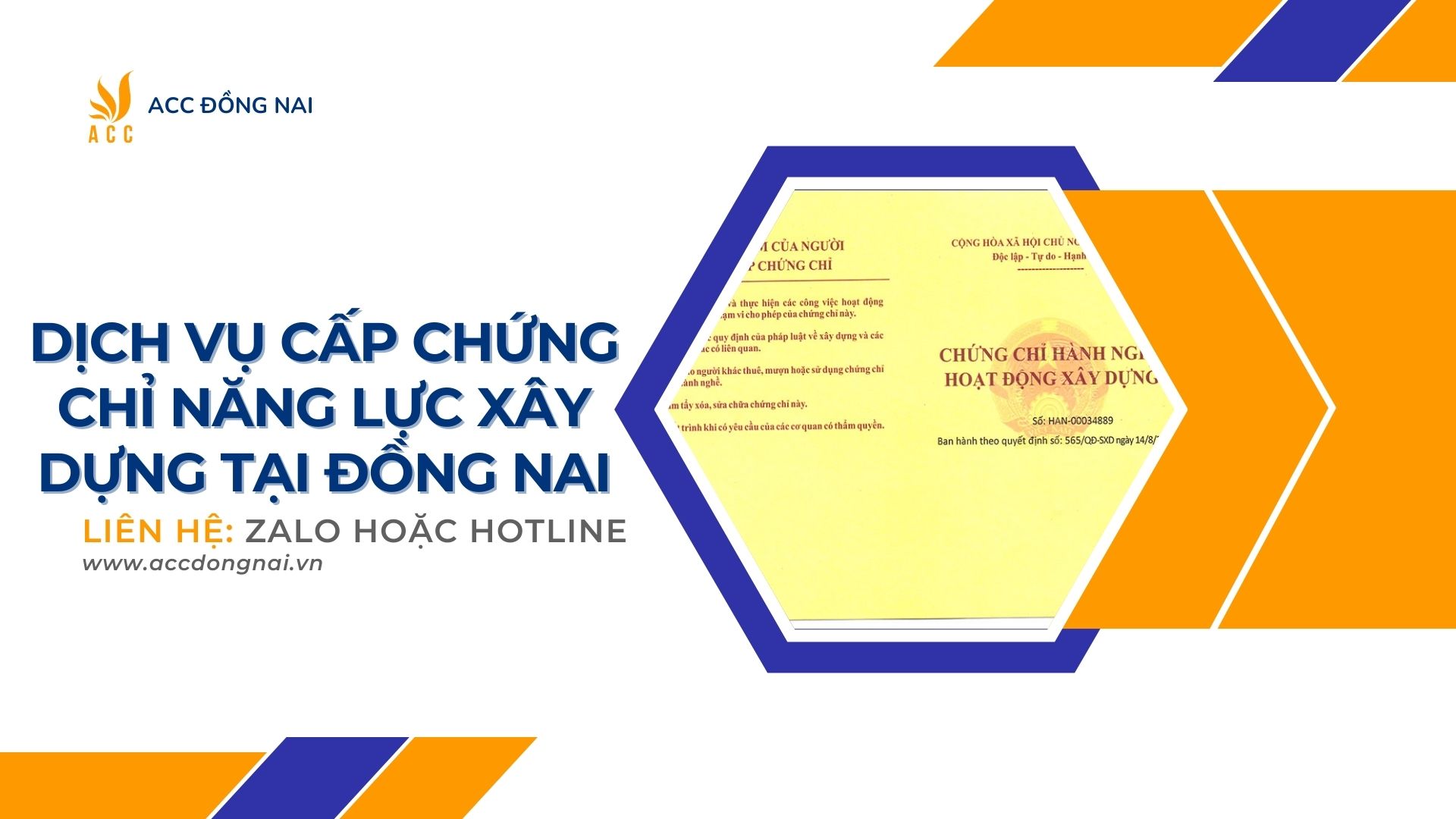 Dịch vụ cấp chứng chỉ năng lực xây dựng tại Đồng Nai