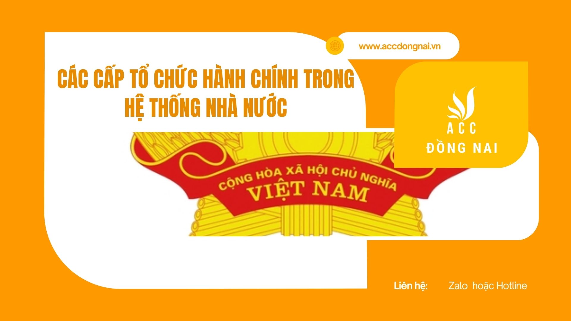 Các cấp tổ chức hành chính trong hệ thống nhà nước