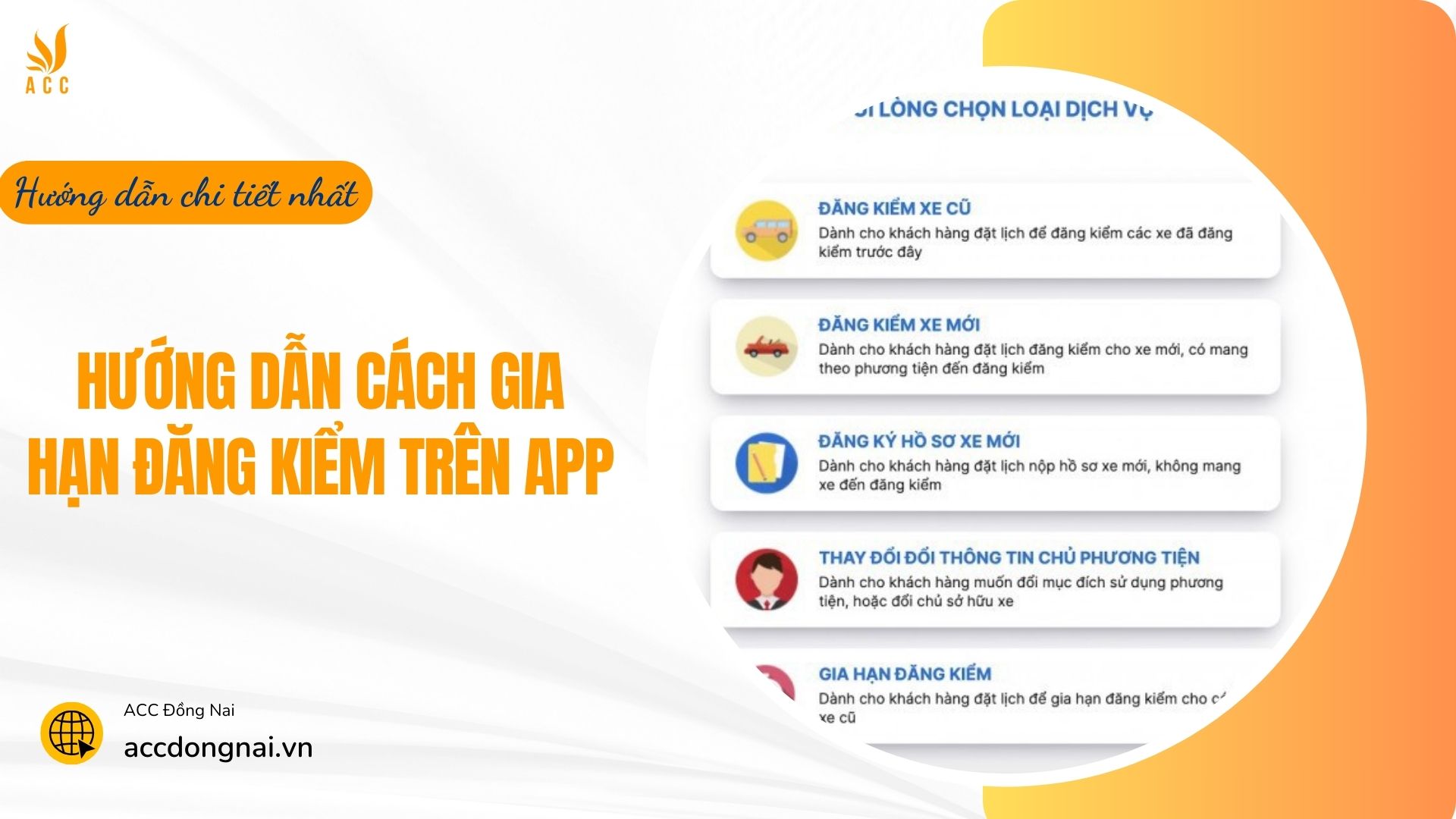 Hướng dẫn cách gia hạn đăng kiểm trên app