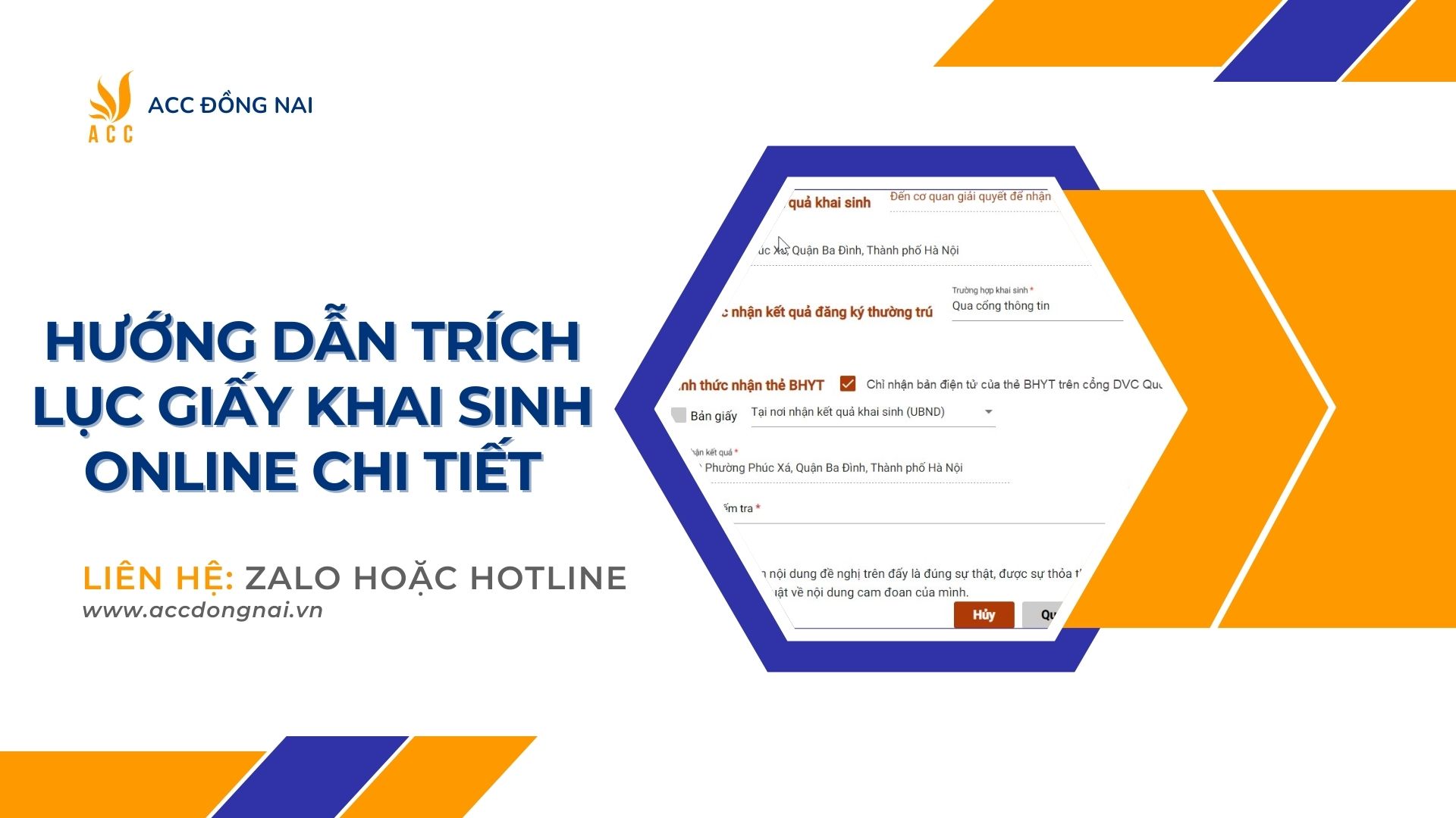 Hướng dẫn trích lục giấy khai sinh online chi tiết