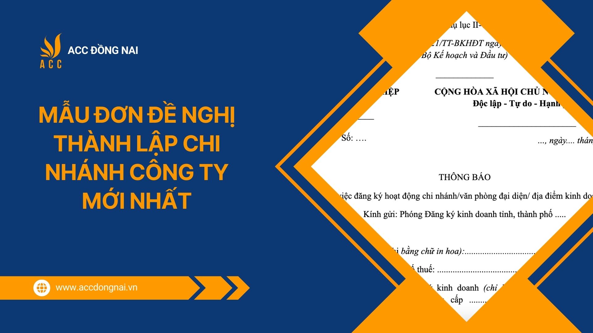 Mẫu đơn đề nghị thành lập chi nhánh công ty mới nhất