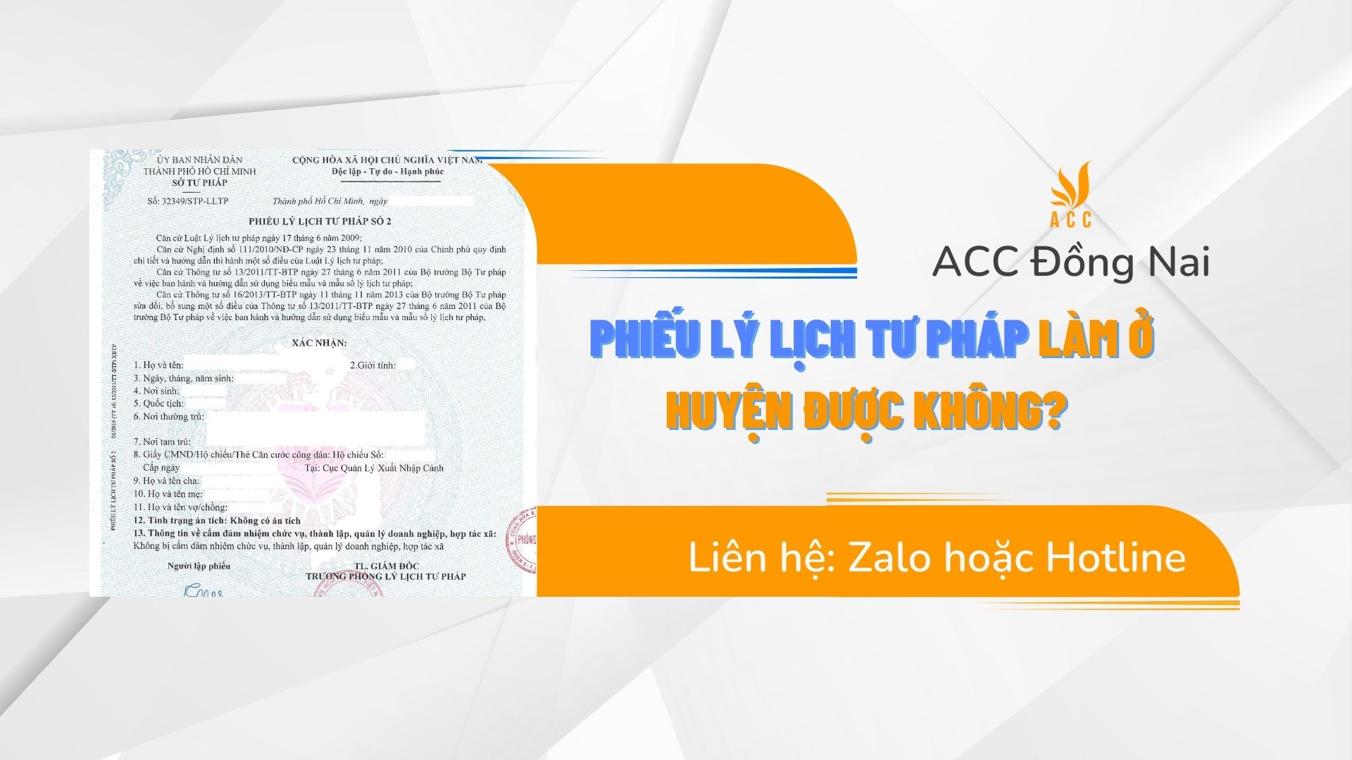 Phiếu lý lịch tư pháp làm ở huyện được không