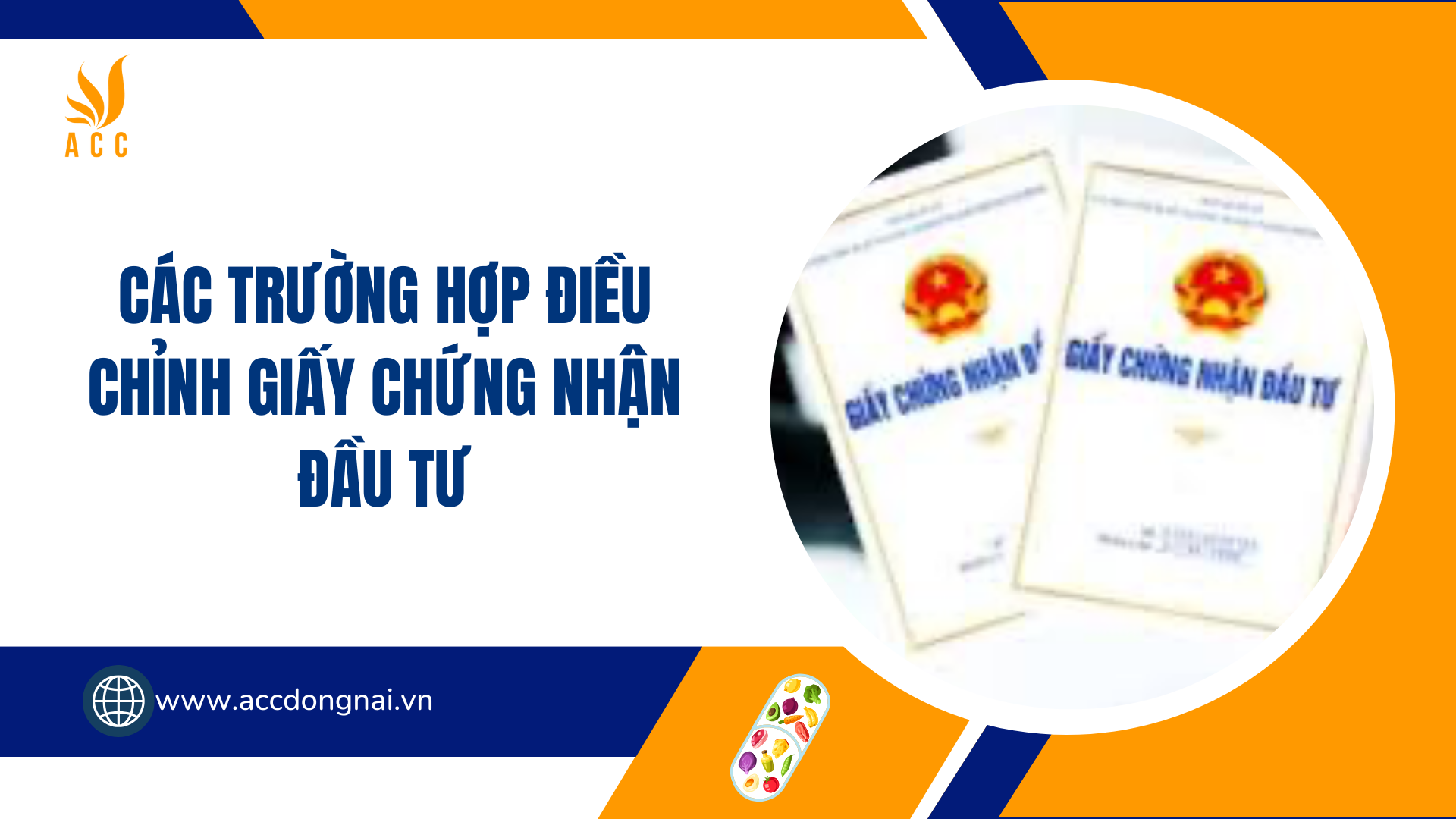 Các trường hợp điều chỉnh giấy chứng nhận đầu tư