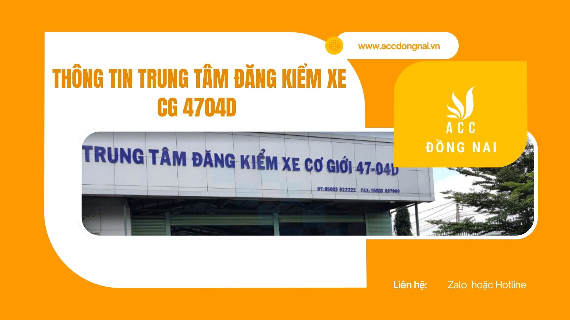 Thông tin trung tâm đăng kiểm xe cg 4704d