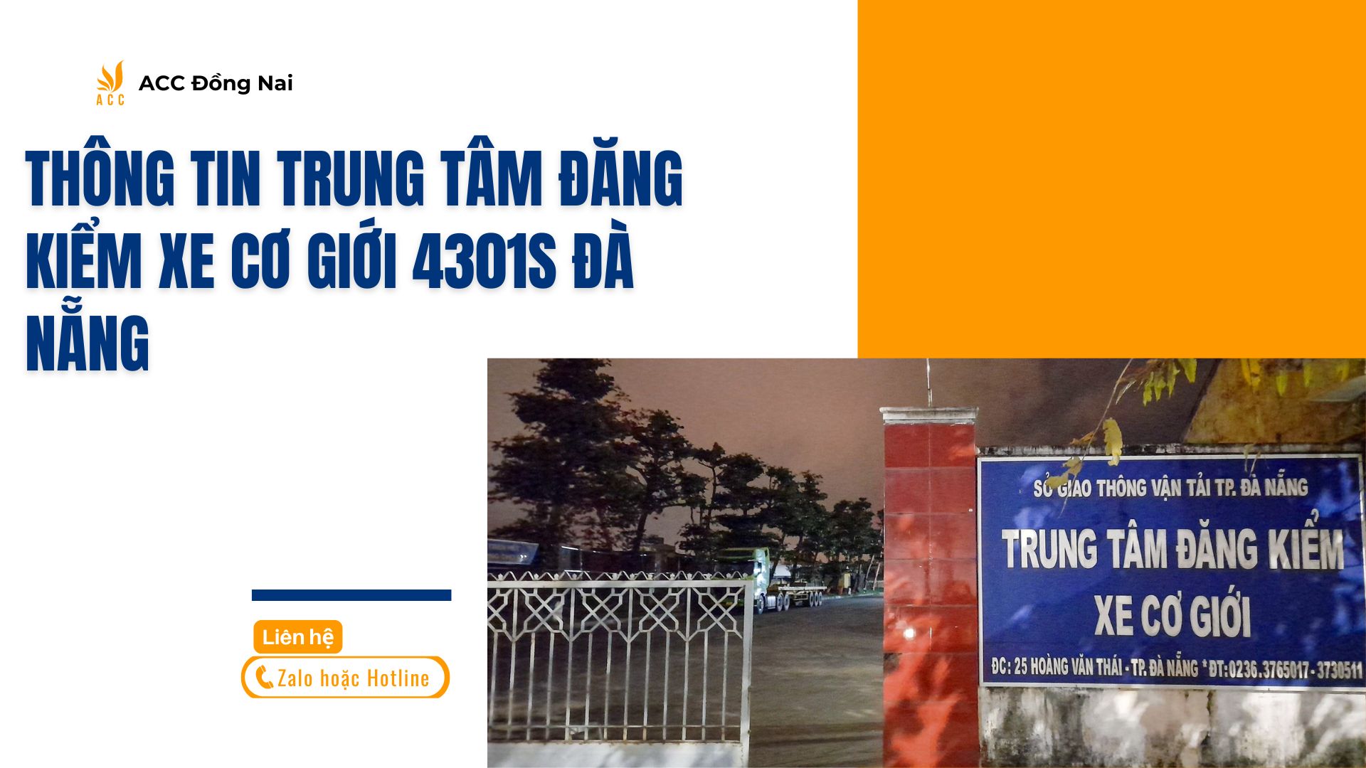 Thông tin trung tâm đăng kiểm xe cơ giới 4301s đà nẵng